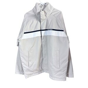 Tommy Hilfiger Men's Lightweight Quilted Tan Y2K Spellout Jacket XL